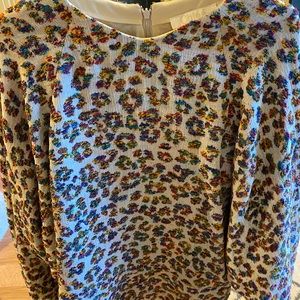 Chloe long sleeve sweater - multi color leopard print